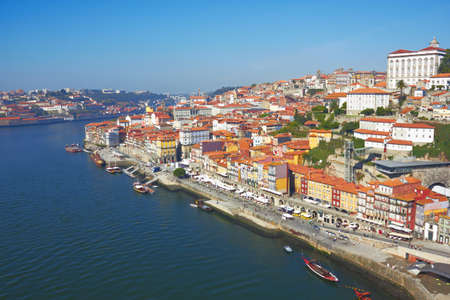 overview of old town of Porto, Portugal の写真素材