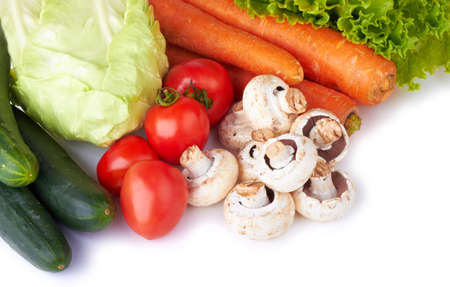 vegetables isolated on a white background の写真素材