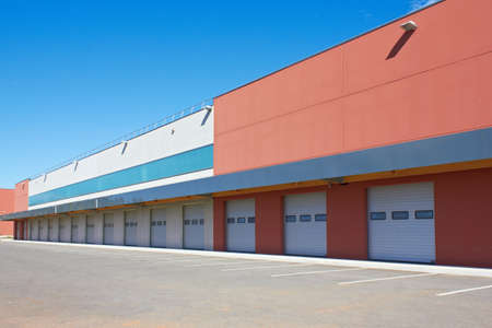 cargo doors at big warehouseの写真素材