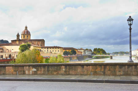 Beautiful view of Flornce, Arno Riverの写真素材