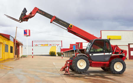 Construction equipment forkliftの写真素材