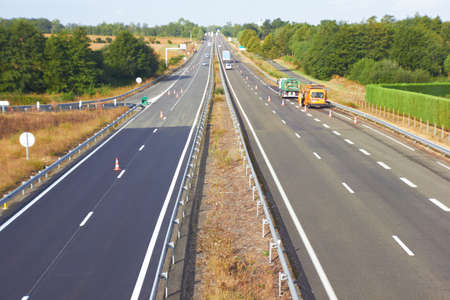A highway, summer landscapeの写真素材