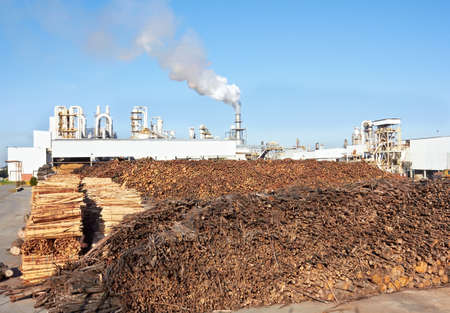 Paper Factory agaist blue skyの写真素材