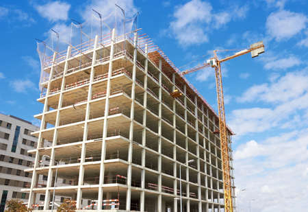 Construction of residential districtの写真素材