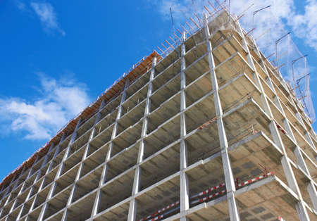 Concrete strengthening of highrise Construction Siteの写真素材
