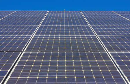 Solar Panel against blue skyの写真素材