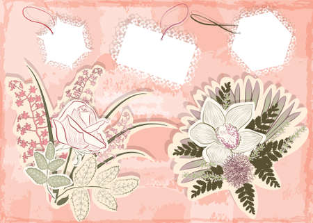 vector floral elementsのイラスト素材
