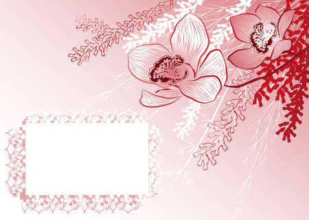 colorful background with flowersのイラスト素材