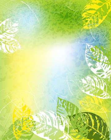 Spring background with leavesのイラスト素材