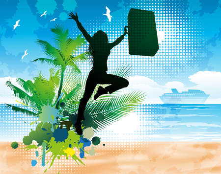 Abstract Travel background のイラスト素材