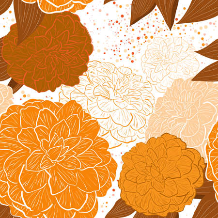 Seamless floral background のイラスト素材