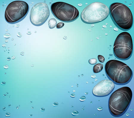 water drop texture with stonesのイラスト素材