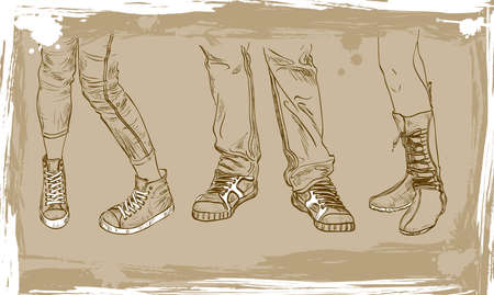 illustration of Fashion shoes illustrationのイラスト素材