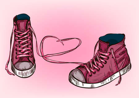 Vector snickers with love signのイラスト素材