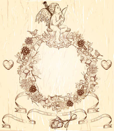 happy Valentines day - greeting cardのイラスト素材