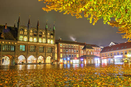Lubeck, Germany - November 12, 2016: Town hall of Lubeck in Germanyのeditorial素材