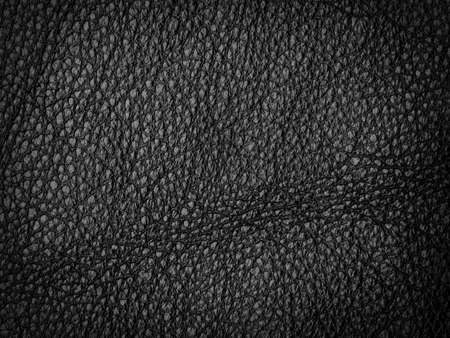 Natural black leather texture backgroundの写真素材