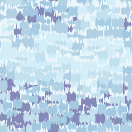 Wavy seamless ornament with blue waves.のイラスト素材