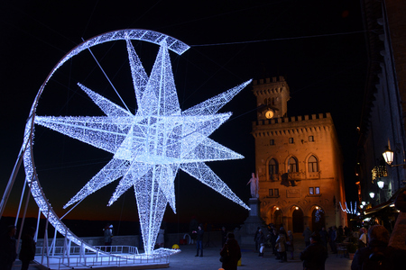 Christmas illumination-San Marinoのeditorial素材