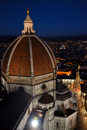 Dome in Firenze and night viewの写真素材
