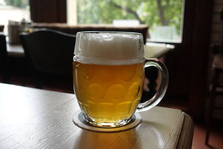 Microbrewery' beer-Prague Czech republicの写真素材