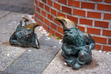 Dwarf on the street corner - Wroclaw, Poland