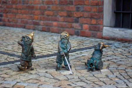 Dwarf on the street corner - Wroclaw, Polandの写真素材