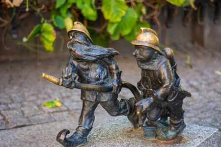 Dwarf on the street corner - Wroclaw, Polandの写真素材