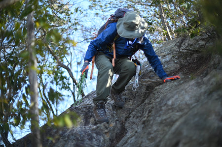 Mountain hiker - The Wake Alps, Okayama, Japan