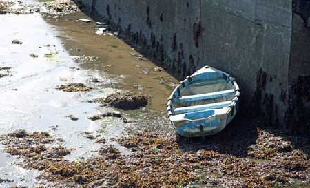 boat on the dry docksの写真素材