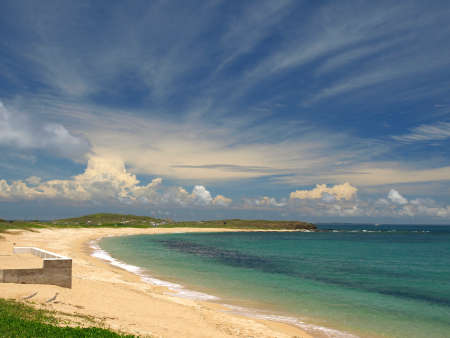 Beautiful beach of Wang-an in Peng Hu, Taiwanの写真素材
