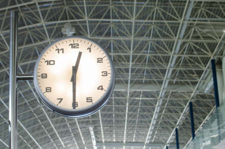 The airport clock marks the time of shipment