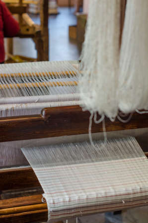 Handmade silk loom in La Palma, Canary Islands, Spain.