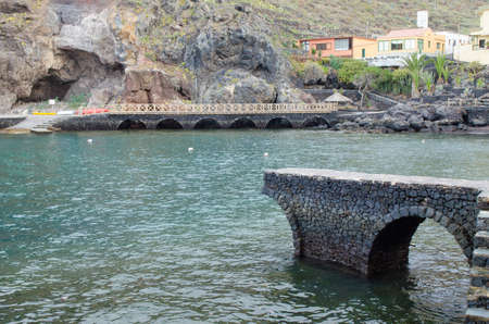 Natural pools of Tamaduste, one of the best places on El Hierro island to enjoy the sea, Canary islands, Spain.の写真素材