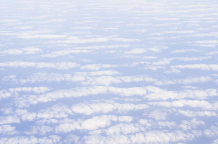 Blue sky with clouds, horizontal photo.