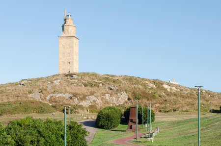 Tower of Hercules, La Coruna, Galicia, Spain.の写真素材