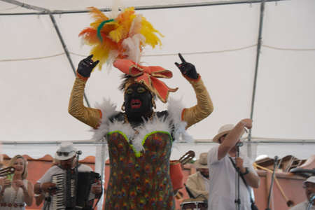 SANTA CRUZ DE LA PALMA, CANARY ISLANDS, SPAIN - MARCH 04, 2019: La Negra Tomasa Dance during  Los...
