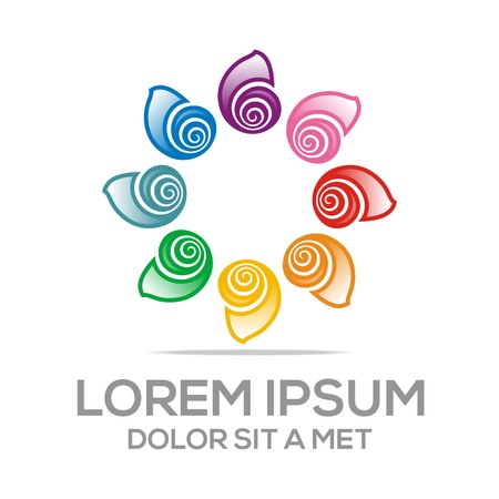  Shell Ocean Slug Snail Design Under waterのイラスト素材