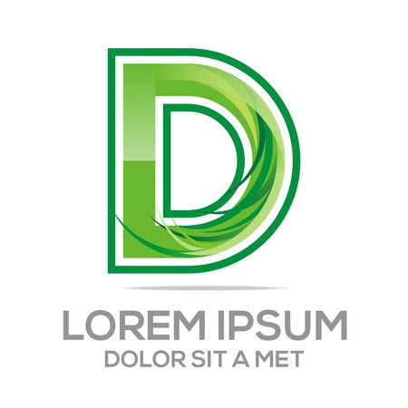  Letter D Icon Vector Alphabet Shapeのイラスト素材