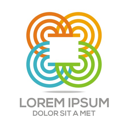 Number Three Line Vector Design Sign Infinity Doubleのイラスト素材