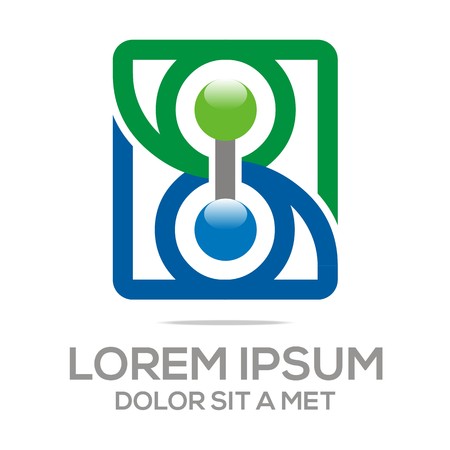 Logo abstract infinity element vectorのイラスト素材