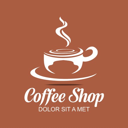 Logo Vector Sketch of Coffe Cup Hot Chocolate Granuleのイラスト素材
