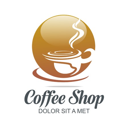 Logo Vector Sketch of Coffe Cup Hot Chocolate Granuleのイラスト素材
