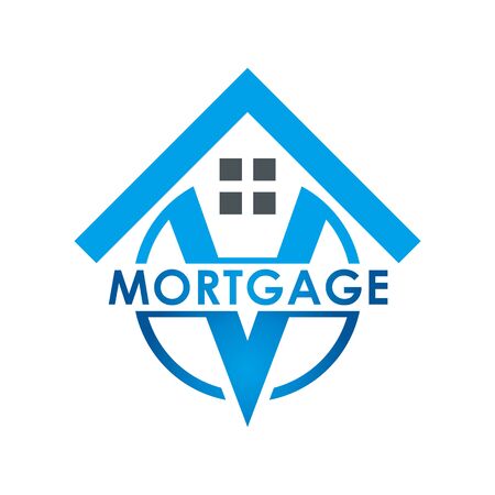 Real estate Mortgage Home Card Illustration Construction Company Logoのイラスト素材