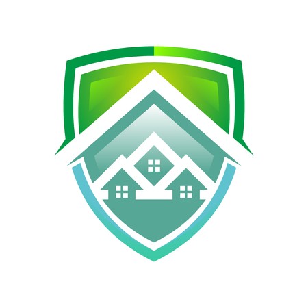 Real estate Mortgage Home Card Illustration Construction Company Logoのイラスト素材