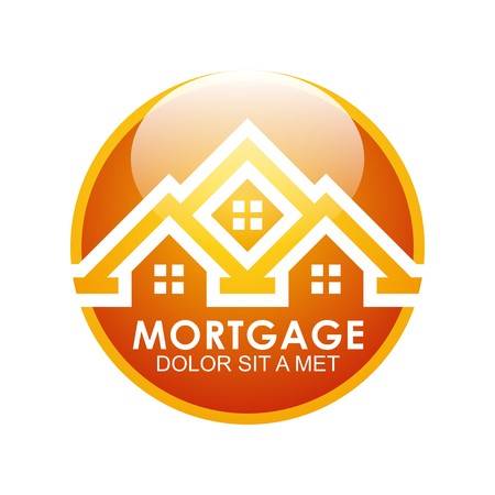Real estate Mortgage Home Card Illustration Construction Company Logoのイラスト素材