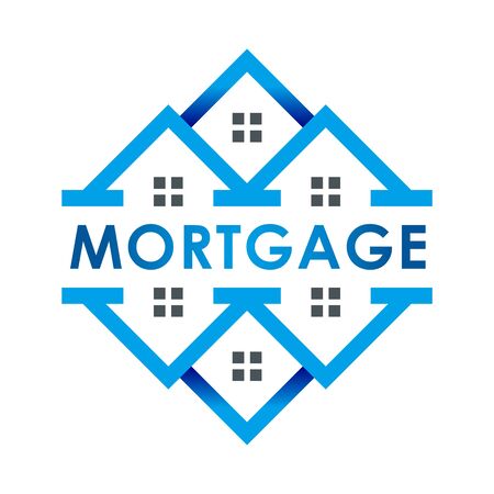 Real estate Mortgage Home Card Illustration Construction Company Logoのイラスト素材