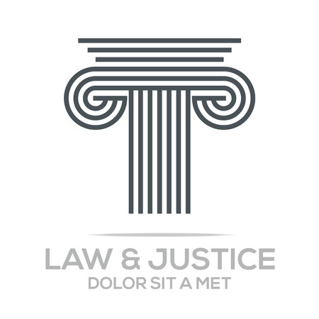 Logo Vector Law Building and Justiceのイラスト素材