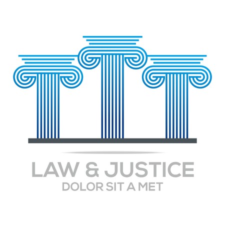 Logo Vector Law Building and Justiceのイラスト素材