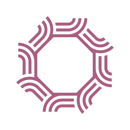 Logo octagon palebrown vector abstractのイラスト素材